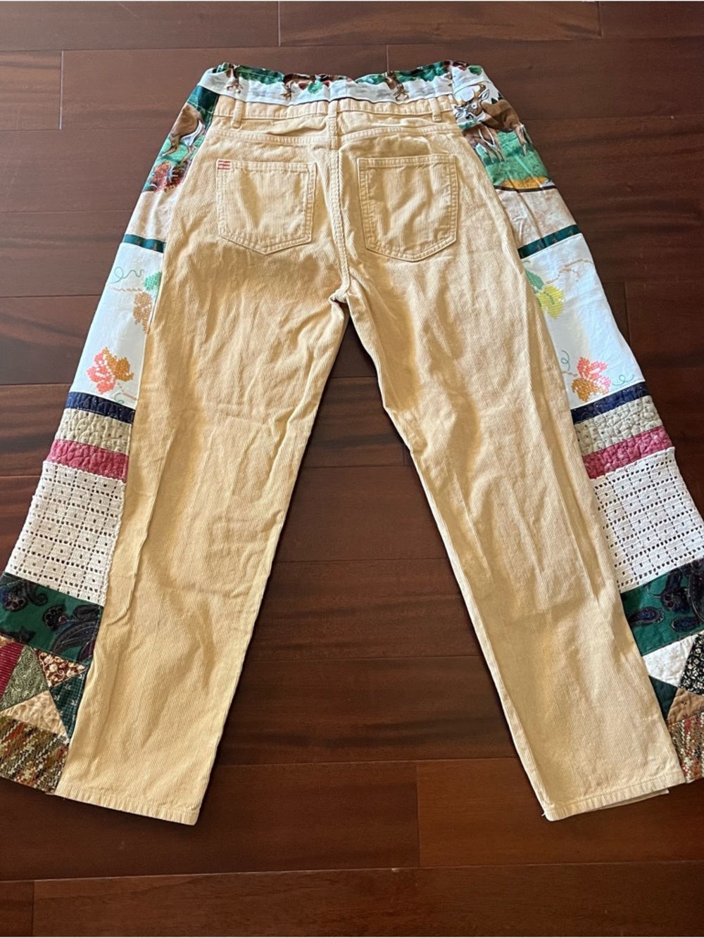 Mountain Girl deer heart gold band quilt patchwork pants Phish tour heady PLUR - Picture 6 of 12